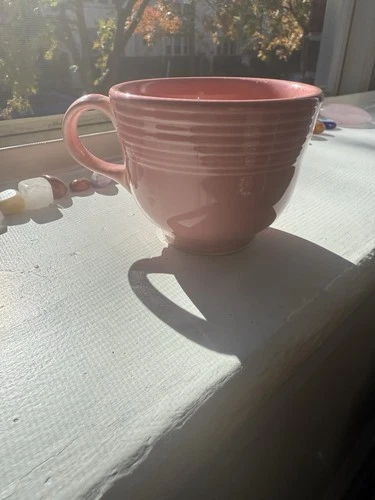 Fiestaware Rose Pink Coffee Tea Cup Mug Homer Laughlin USA Retired Color