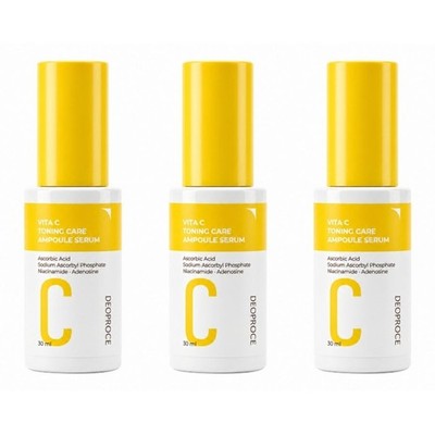 Deoproce Vita C Toning Care Ampoule Serum 30ml*3Pcs - FREE SHIPPING