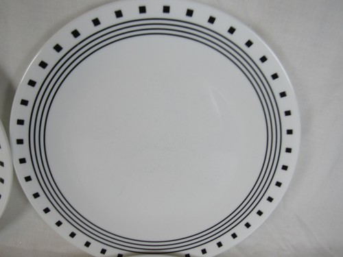 Corelle CITY BLOCK 24 pc SET 8 Dinner Plates 8 Bread Plates 8 Cereal Bowls - Picture 7 of 10