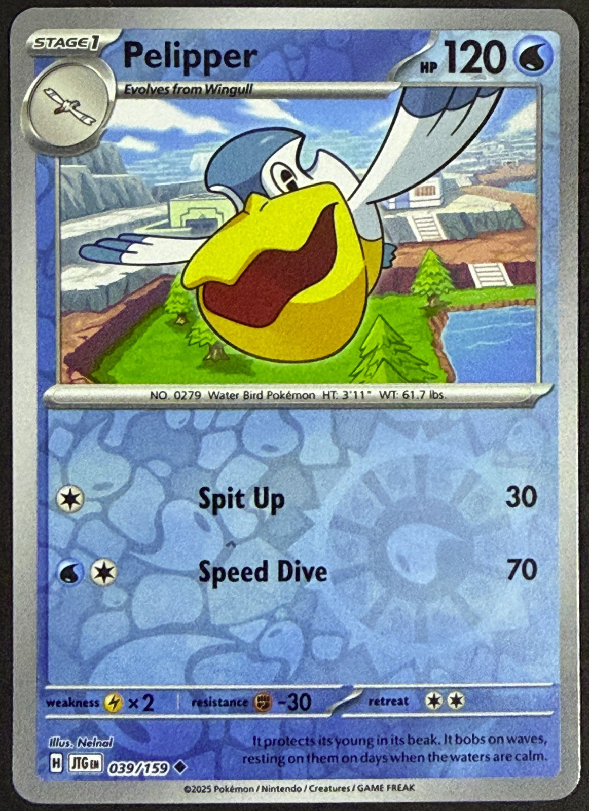 Pelipper 039/159 Reverse Holo SV09: Journey Together NM