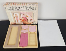 Tomy Fashion Plates Design Kit 1978 w/Original Box 2508 -13 Plates No Pencils