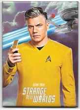 Star Trek Strange New Worlds TV Series Captain Pike with Communicator Magnet NEW