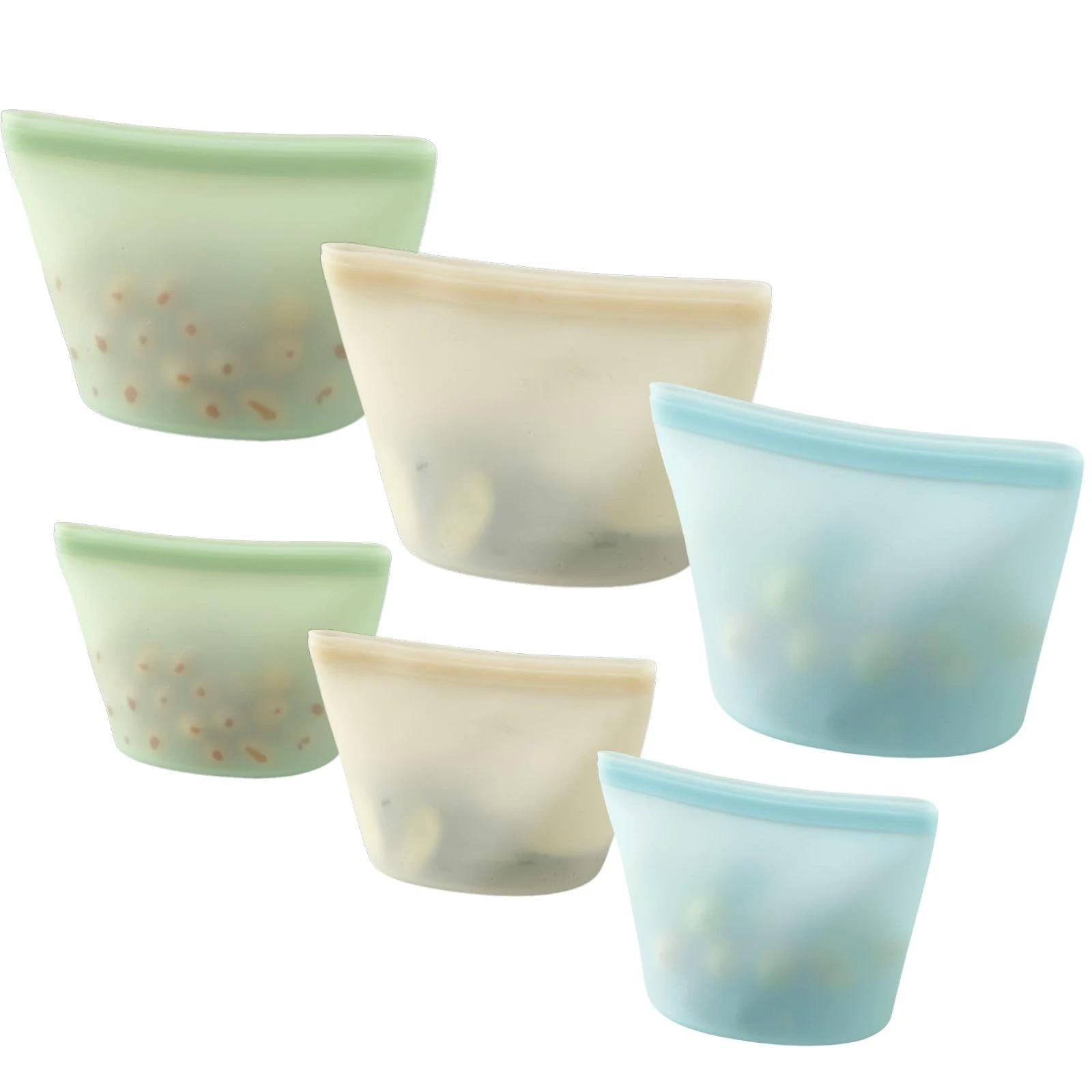 6 Pack Reusable Silicone Food Storage Bags, Reusable Bags, Leakproof Freezer ...
Opens in a new wind