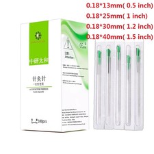 100pcs Acupuncture Manual Needle Disposable Sterile with Guide Tube 0.18mm