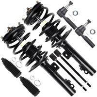 For 1996-2007 Ford Taurus Mercury Sable Front Struts Inner Outer Tie Rod Kit
