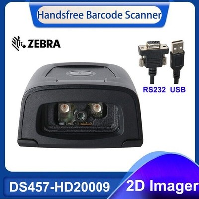 Zebra DS457-HD20009 2D High-Density Fixed Mount Barcode Scanner USB/RS232 Cable