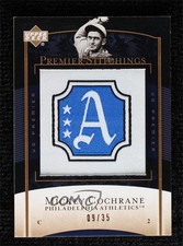 2007 Upper Deck Premier Stitchings Silver 9/35 Mickey Cochrane #PS-45 HOF 0c3