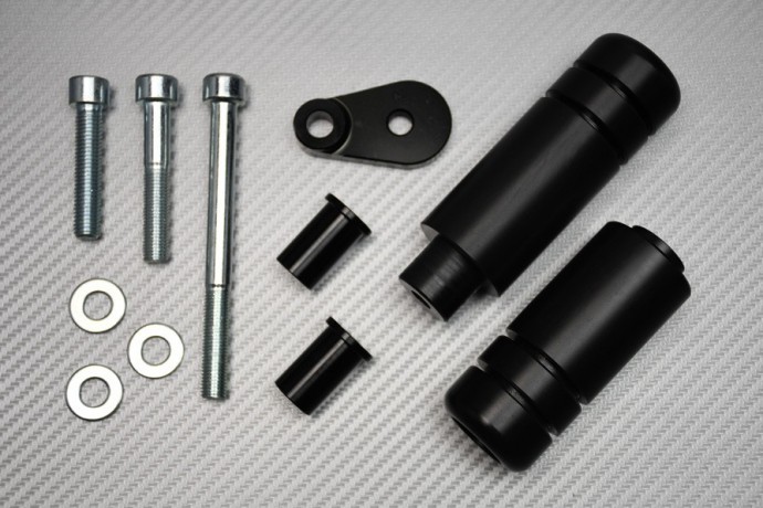 Tampons de protection téflon KAWASAKI ZX6R 2005-2006 anti-chute noir