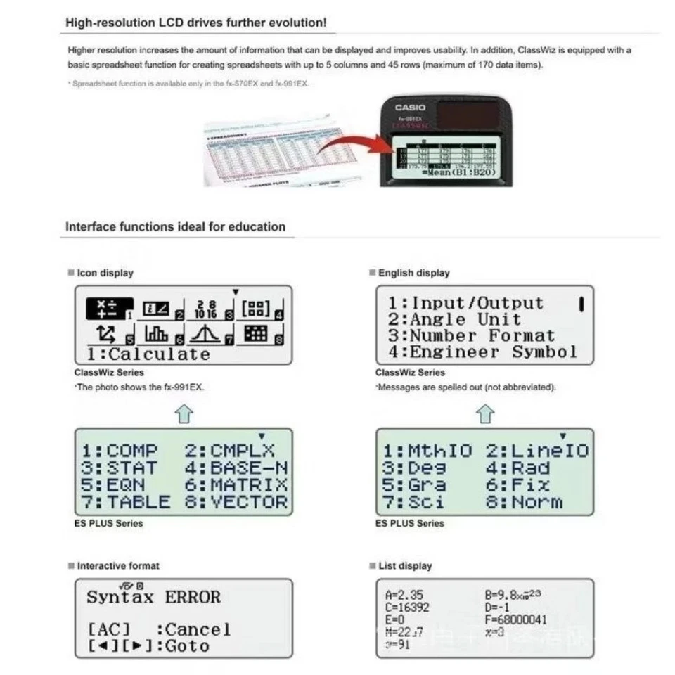 Casio FX-991EX Classwiz Advanced Engineering Scientific Calculator-552 Function - Image 3 of 4