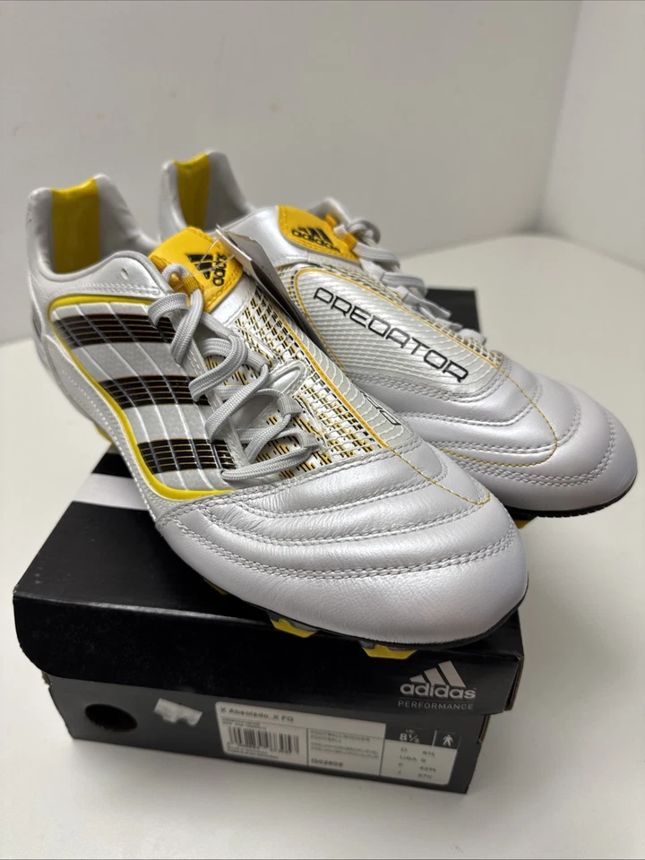 NEW 2009 adidas Predator X Absolado TRX FG White Yellow G02605 US 9 EUR 42,2/3 - Bild 3 von 4