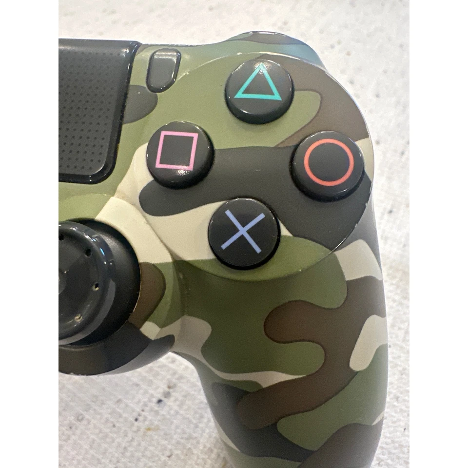 PlayStation 4 DualShock 4 Controller Camo Green Camouflage tested Wireless PS4 - Image 3 of 4