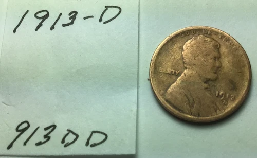 1913 D ; Wheat Penny ; good condition #913DD