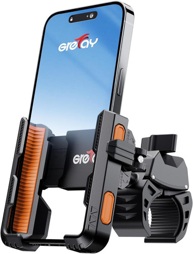 Bike Phone Mount for Electric, Mountain, Scooter, and Dirt Bikes Orange