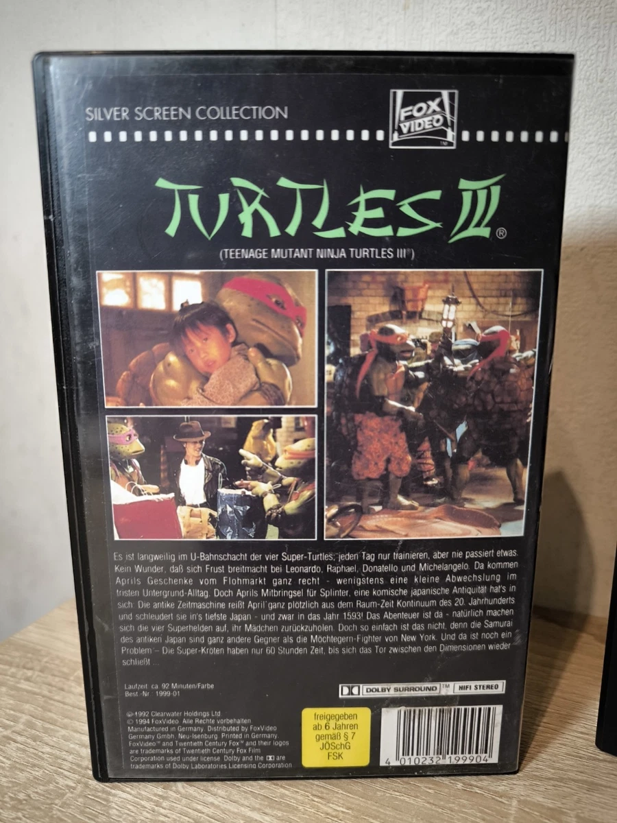 [VHS] ►TURTLES III (Teenage Mutant Ninja Turtles III)◀︎ Silver Screen Collection