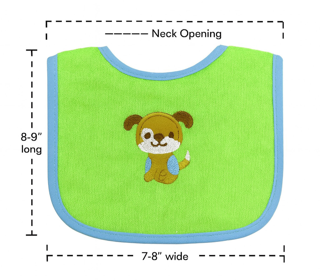 Neat Solutions Baby Bibs 10pk – Cotton/Poly Boys Feeding Bib Set