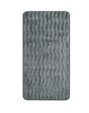 Lavish Home 24 X 60 In Extra Long Memory Foam Bath Rug Mat Platinum Grey 67-11-P