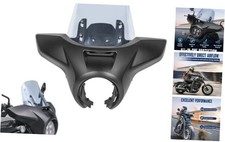 Motorcycle Headlight Fairing Cowl with Smoke Windshield Matte Black with Smoke