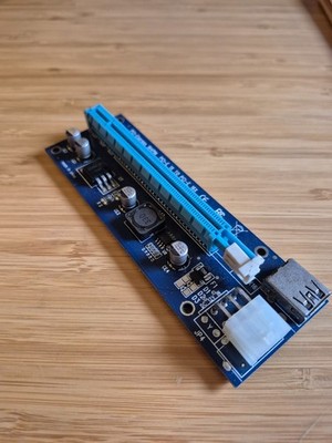 Box of 40+ GPU Riser boards with usb cables and pcie to usb - gpu mining