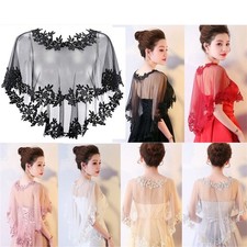 Bridal Lace Shawl Elegant Evening Dress Shawl Fashion Wedding Cape  Women