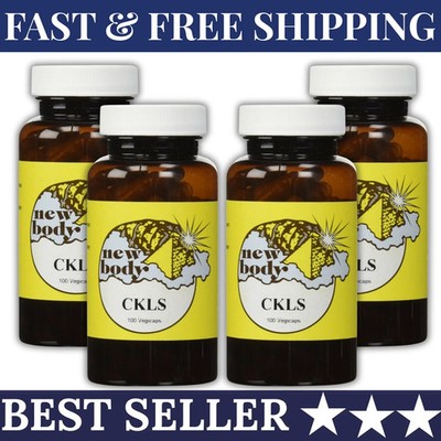 CKLS Cleanse For The Colon, Kidney, Liver, Spleen 100 Vegicaps New Body 4 Packs