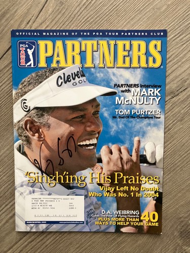 2005 PGA TOUR PARTNERS Official Magazine Signed by VIJAY SINGH
