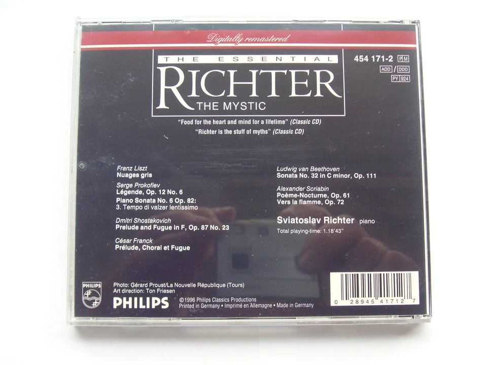 Sviatoslav Richter - The Essential Vol 4,5 Philosopher Mystic, 2 CD 028945417127 - Bild 3 von 4