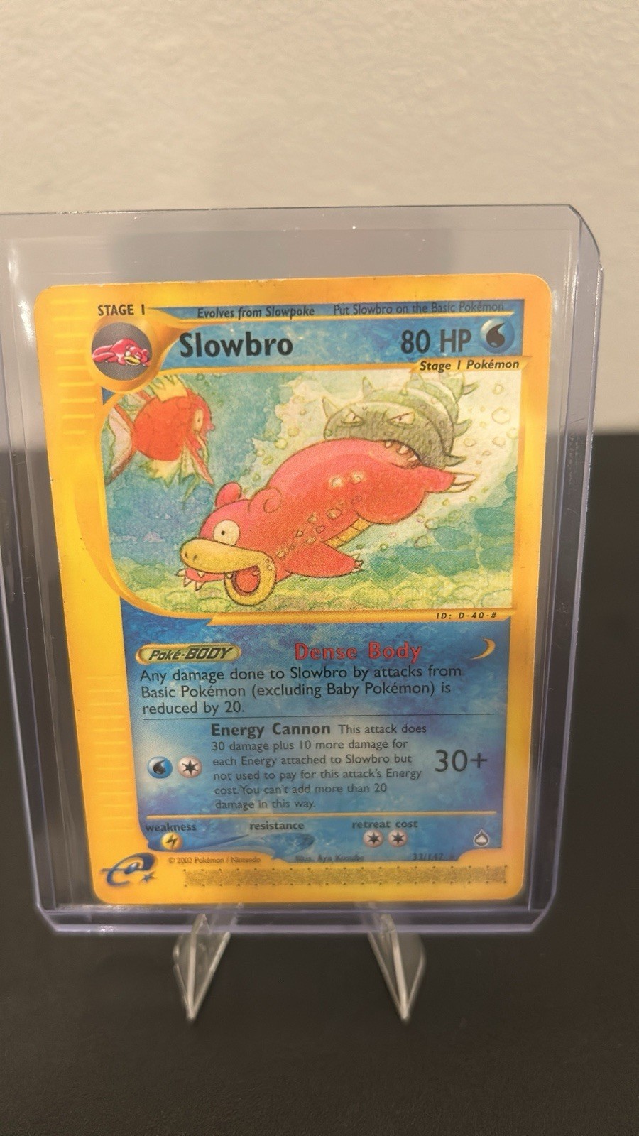 Pokemon TCG Slowbro 33/147 Aquapolis Regular e-Reader 2002 Uncommon 80 HP