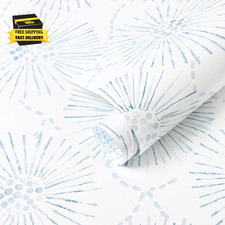 Boho Wallpaper Blue Wall Paper Peel and Stick Modern Blue and White Geometric Fi