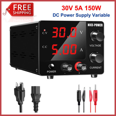 NICE-POWER DC Power Supply Variable, 30V 5A Adjustable Switching Regulated Power