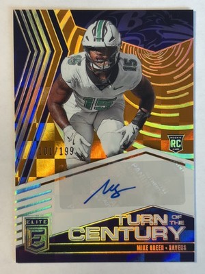 2025 Panini Donruss Elite Autographs Mike Green #TOC-MGR Orange /199 (AU, RC)