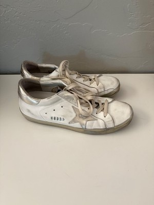 Golden Goose SuperStar White Leather Sneakers Size 39