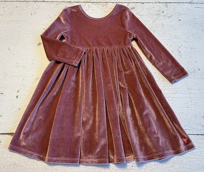Girl's PINK CHICKEN Size 4 Mauve Velour Dress | eBay