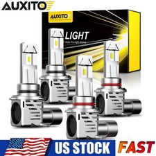 AUXITO 9005 9006 LED Headlight Bulbs High Low Beam Upgrade 60W 6500K High Power