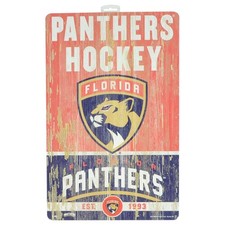 NHL Florida Panthers Wood Sign 11x17 Decoration Game Basic Collectors Slogan
