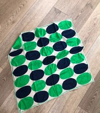 vera neumann square scarf geometric pattern blue and green color