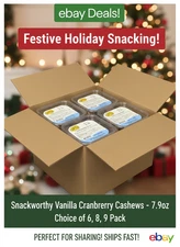 Snackworthy Vanilla Cranberry Cashews , 7.9 Ounce --