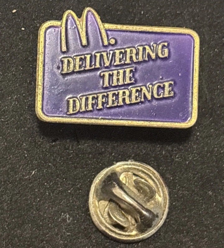 McDonald’s “Delivering The Difference”Employee Lapel Hat Pin Vintage Collectable