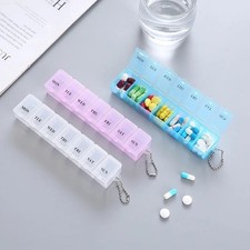 7 Days Pill Medicine Box Weekly Tablet Holder Storage Organizer Container Pill B