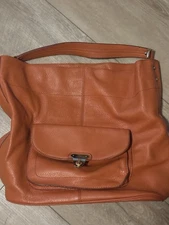 Banana Republic Melissa Hobo Bag Orange Leather Purse