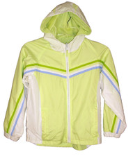 Girls Arizona Jacket sz S 7/8 Windbreaker Reversible Green White