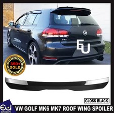 REAR ROOF SPOILER WING LIP FOR VW GOLF MK6 MK7 VI VII OEM STYLE GLOSS BLACK