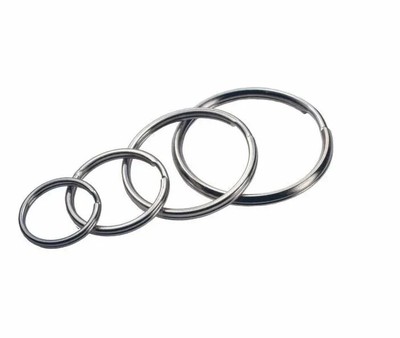 *GRÖSSE WÄHLBAR* 20mm - 38mm Schlüsselanhänger Silber Spaltring Metall Schlüsselringe Spaltring