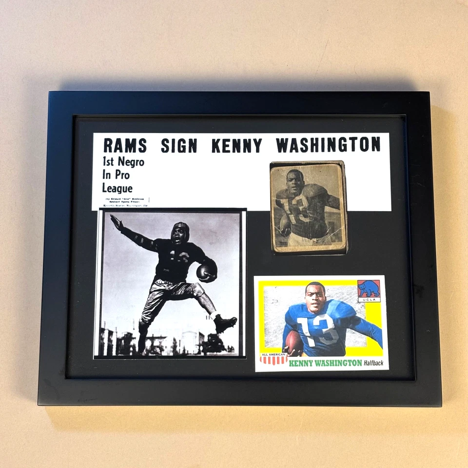 Kenny Washington 1948 Bowman RC, All-America in 8x10 Double-Sided Display Frame - Image 2 of 4