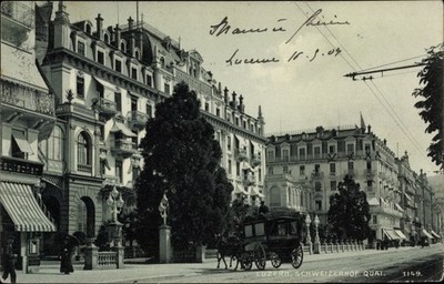 Ak Luzern Stadt Schweiz, Schweizerhof Quai - 3255777