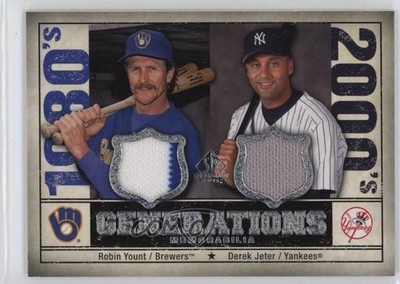 2008 SP Legendary Cuts Generations Dual Memorabilia Derek Jeter Robin Yount e6p