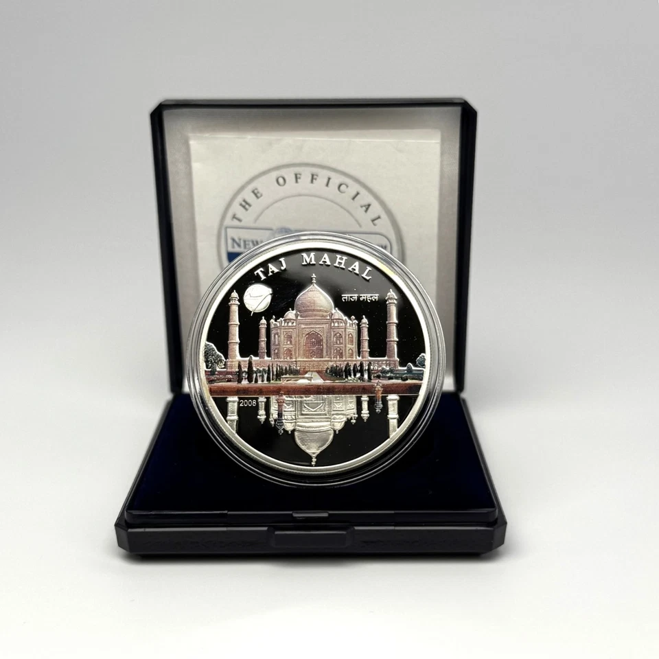 2008 Mongolia 500 Tögrög 7 Wonders of the World: Taj Mahal-Sterling Silver Coin - Image 2 of 3