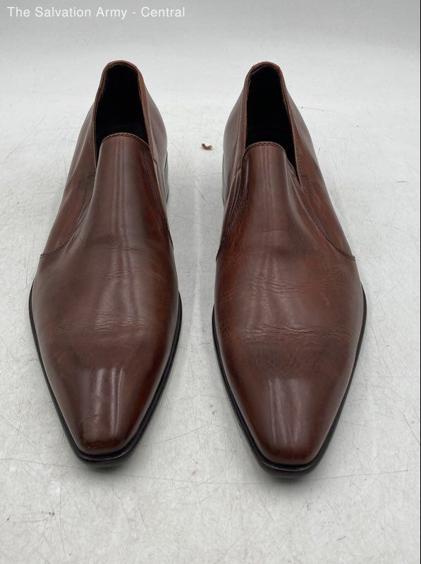 Stefano Castelli Mens Brown Leather Slip On Loafer Dress Shoes Size EU 43