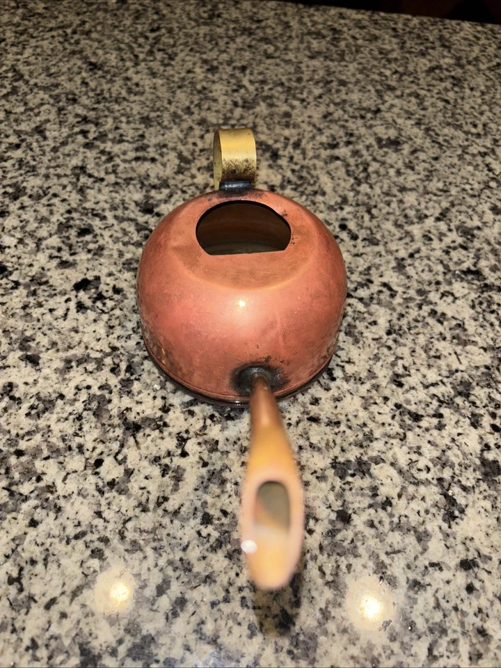 Regadera interior de cobre vintage pátina de caño largo Foto 4 de 4