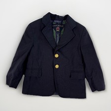 Tommy Hilfiger Blazer Jacket Boys Navy Blue Lined Formal Classic Gold Buttons