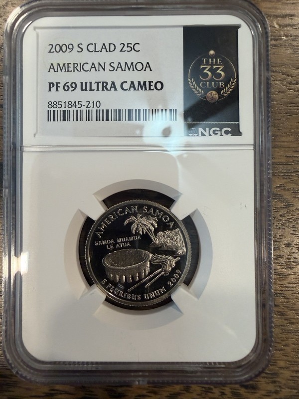2009 S Proof American Samoa U.S Territories Quarter Graded NGC PF-69